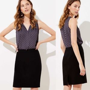 NEW Loft DoubleWeave Black Pencil Skirt Medium